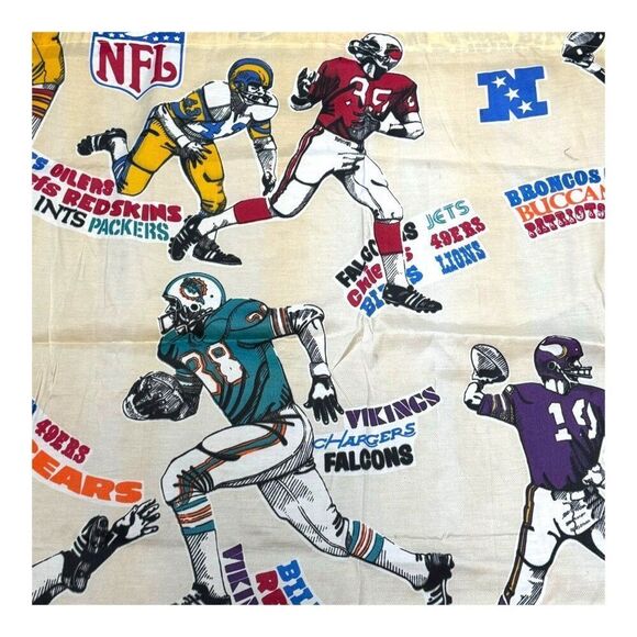 Vintage NFL Team Print Fabric American Football Retro Crafts Pillowcases Decor - Picture 8 of 8